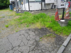 資材置き場ゲート設置舗装完了