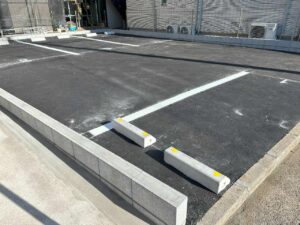 車止め　ライン完了
